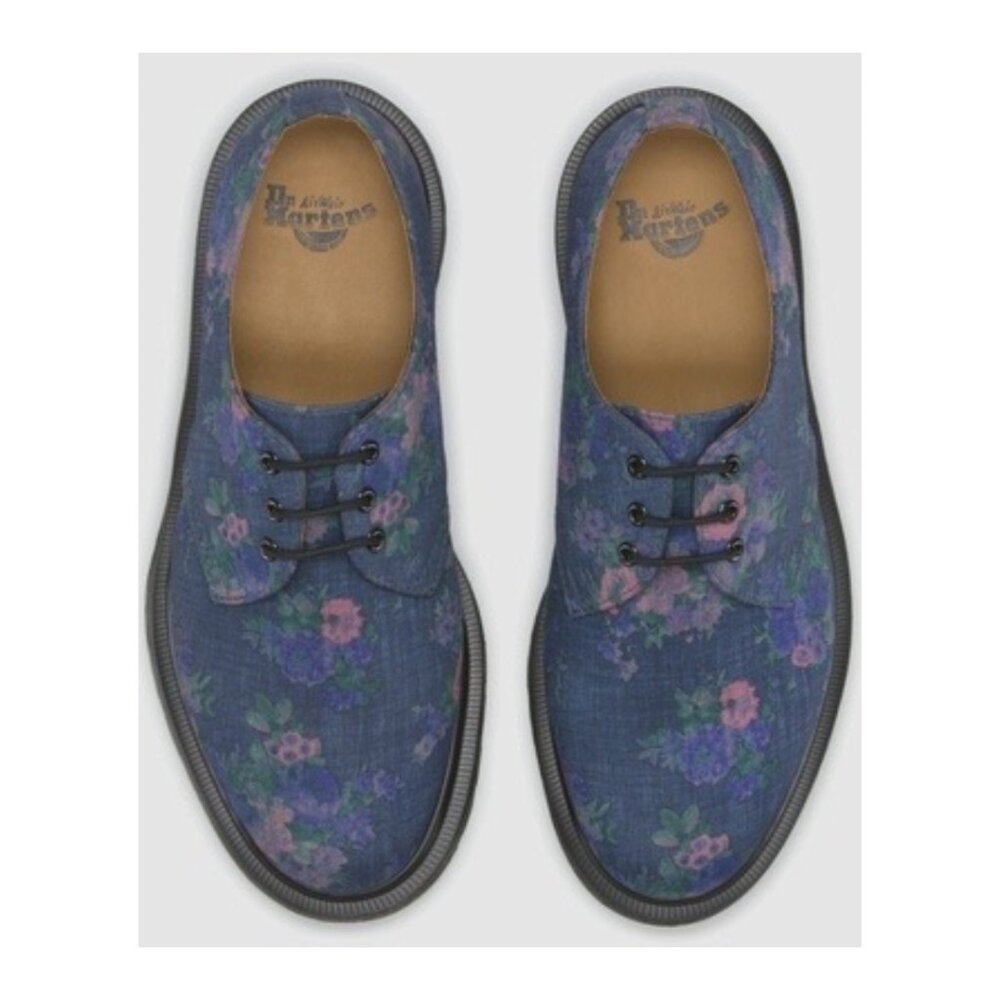 NWT DR. MARTENS Womens' Blue Denim Vintage Bouquet 1461 Lace Up Oxfords Sz 5 - Picture 3 of 8